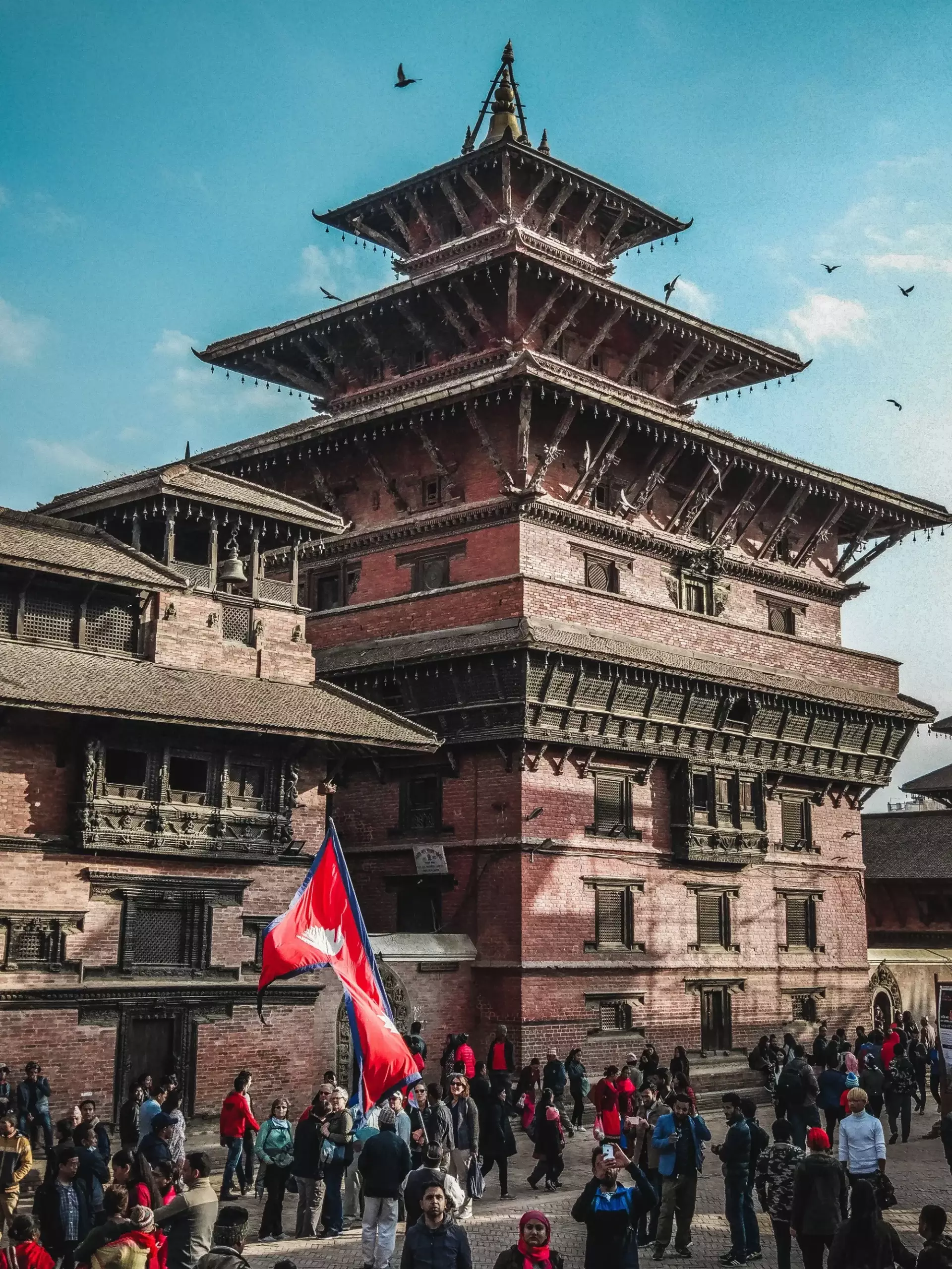 Exploring historical landmarks on a Nepal motorcycle tour